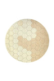 Wasbaar rond tapijt Honeycomb - Golden - Lorena Canals