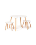 Stoel en tafel set - wit