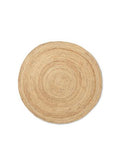 Ferm Living - Handgemaakt rond jute tapijt 120cm - Natural