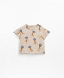 T-shirt met zeekwallenprint - Crochet