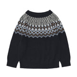 Fair Isle Sweater - Dark navy - FUB