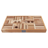 Houten bouwblokken - Natural - Tray 54 stuks - Wooden Story