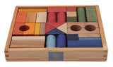 Wooden Story - Houten bouwblokken - Rainbow - Tray 30 stuks