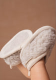 Merino booties - Milk - BINIBAMBA