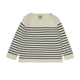 Baby gestreepte top - Ecru / Dark Navy - FUB