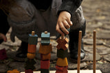 Wooden Story - Houten stapelaar 5 rijen - Rainbow
