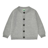 Babycardigan alpacawol - grey melange - FUB