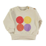 Sweater - Ecru met multikleur print met cirkels