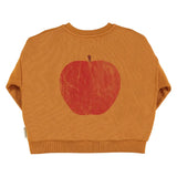 Sweater - Camel met "Jimmy Apples Farm"-print