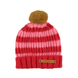 Muts met pompon - Rood & roze - Piupiuchick