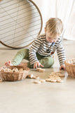 Nins, ringen en munten natuurlijk hout - Grapat