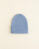 Beanie Fonzie Newborn - Light blue - Hvid