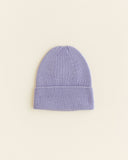 Beanie Fonzie Newborn - Lilac - Hvid