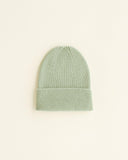 Beanie Fonzie Newborn - Mint - Hvid