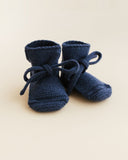 Booties - Blue - Hvid