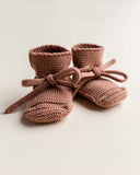 Booties - Terracotta - Hvid