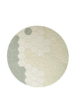 Wasbaar rond tapijt Honeycomb - Blue Sage - Lorena Canals