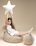 Star Cushion - Cream White