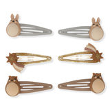 3-pack haarspeldjes - Bunny hairclips - Konges Slojd