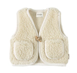 Merino wol snuggle vest - Milk - BINIBAMBA