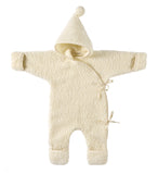 Merino romper snugglesuit - Milk - BINIBAMBA