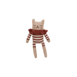 Knuffel - Kitten met Sienna gestreepte romper - Main Sauvage