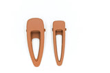 Grech & co. - Matte haarclips set van 2 - Rust