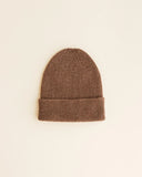 Beanie Fonzie Newborn - Mocha - Hvid