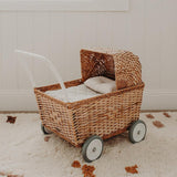 Rattan Strolley - Natural Poppenwagen - Olli Ella