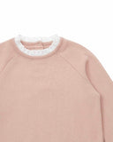 Sweater met kanten kraagje - Rose - Bonton