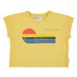 T-shirt - geel met multicolorprint - Piupiuchick