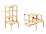 Houten Leertoren Step 'n sit - Naturel met zwart - Ette Tete