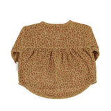 Mandarin collar blouse - olive & brick animal print - piupiuchick