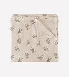 Swaddle blanket muslin 110x110cm - Holly Flowers