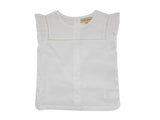 Blouse met kant organic cotton Plumeti - Ecru - La Petite Collection