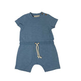 Playsuit met korte mouwen - Dark blue - Tiny Soul