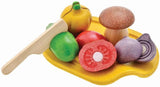 Houten speelgoed groenten set met snijplank - PlanToys
