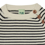 Sweater - ecru/dark navy - FUB