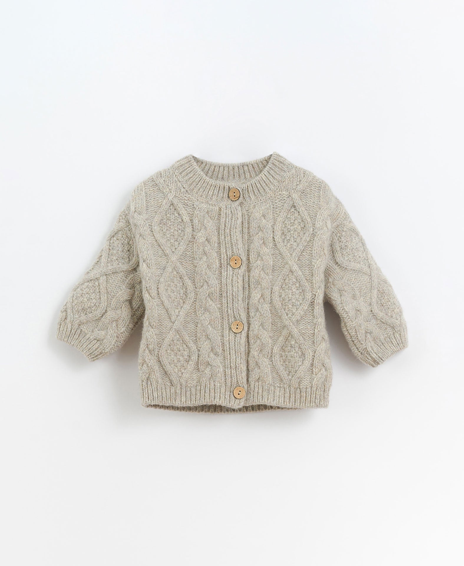 Knitted Jacket Oat - Cardigan ronde hals - Play Up