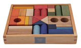 Houten bouwblokken - Rainbow - Tray 30 stuks - Wooden Story