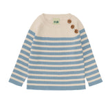 Baby Sweater - ecru/cloudy blue - FUB