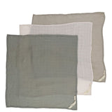 Tetradoeken 3 pack muslin cloth - Lime Stone - Konges Slojd