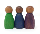 3 houten nins - dark cold colours - Grapat