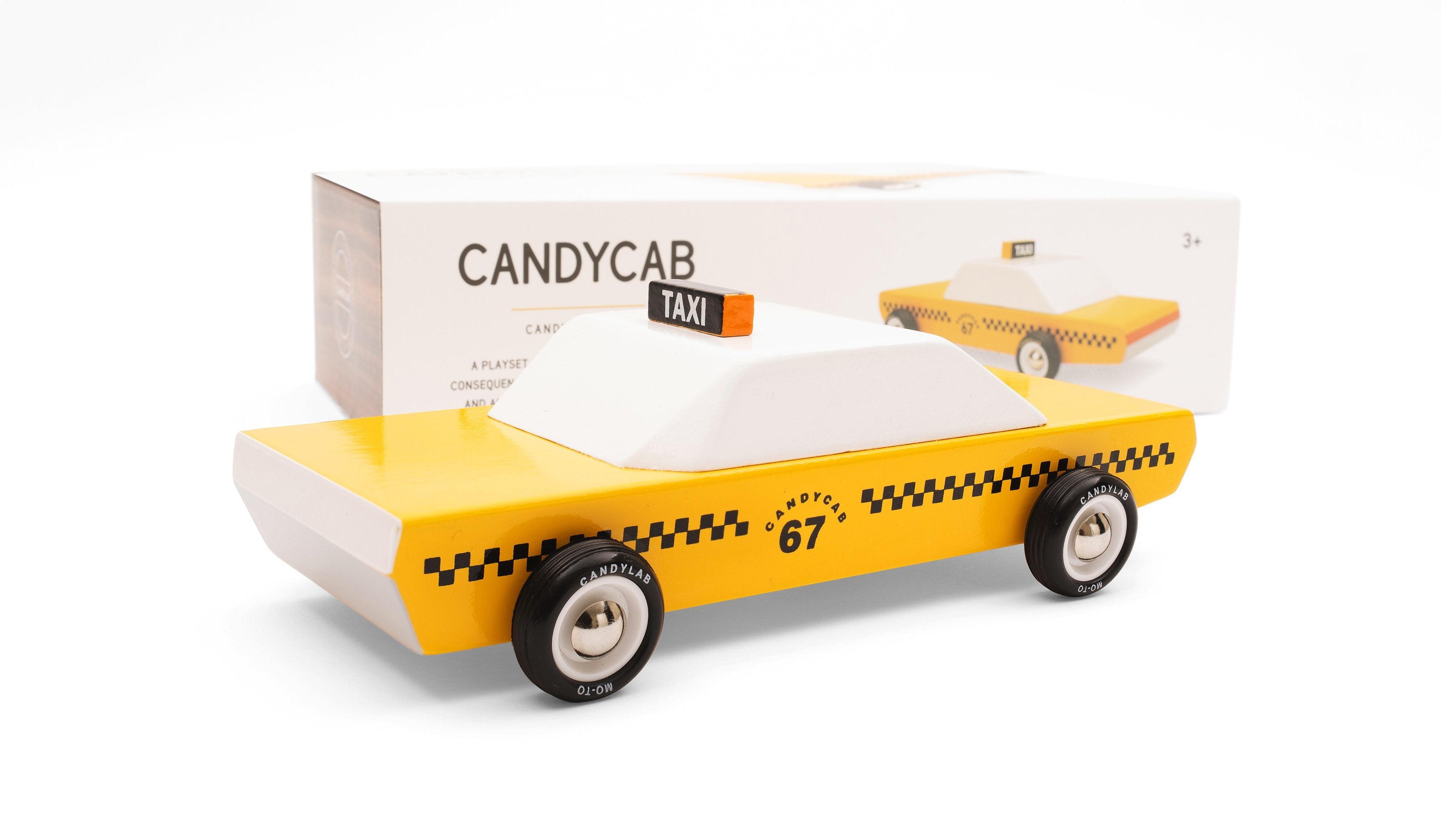 Candylab - Speelgoedauto hout - Candycab taxi