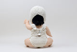 Yaarn - Poppenkleding - Doll set top & bloomer August - gehaakt katoen - Beige