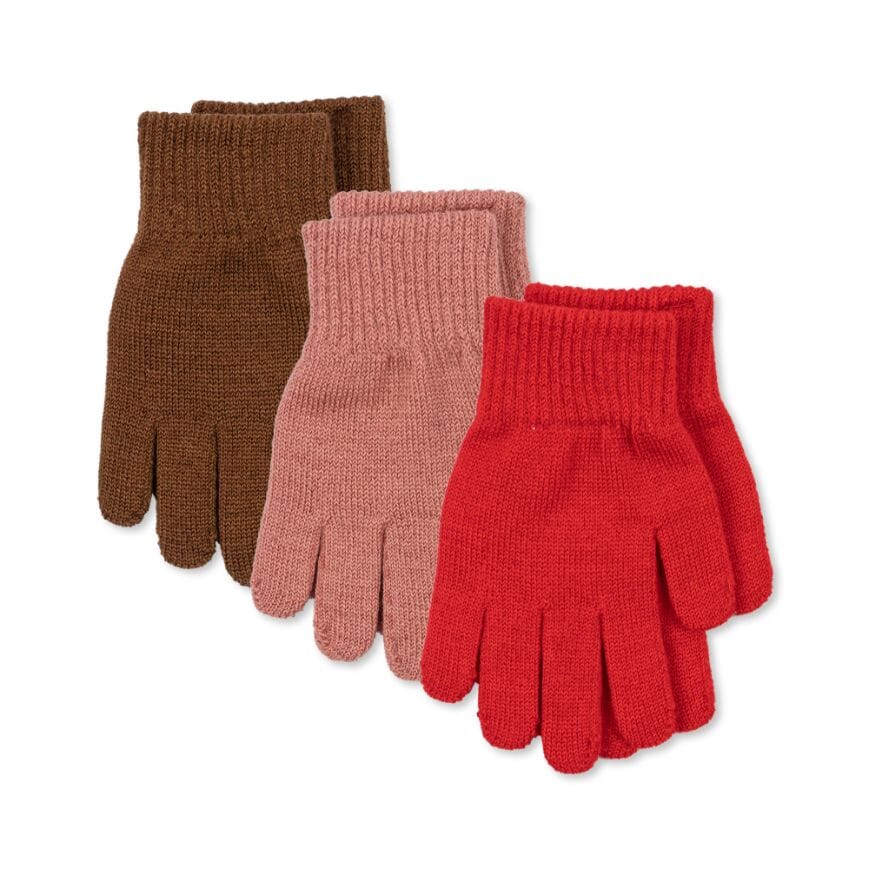 Filla handschoenen - Rose, Pecan & Scarlet
