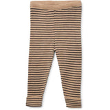 Baby leggings merinowol - Meo - White cream/navy stripe - Konges Slojd
