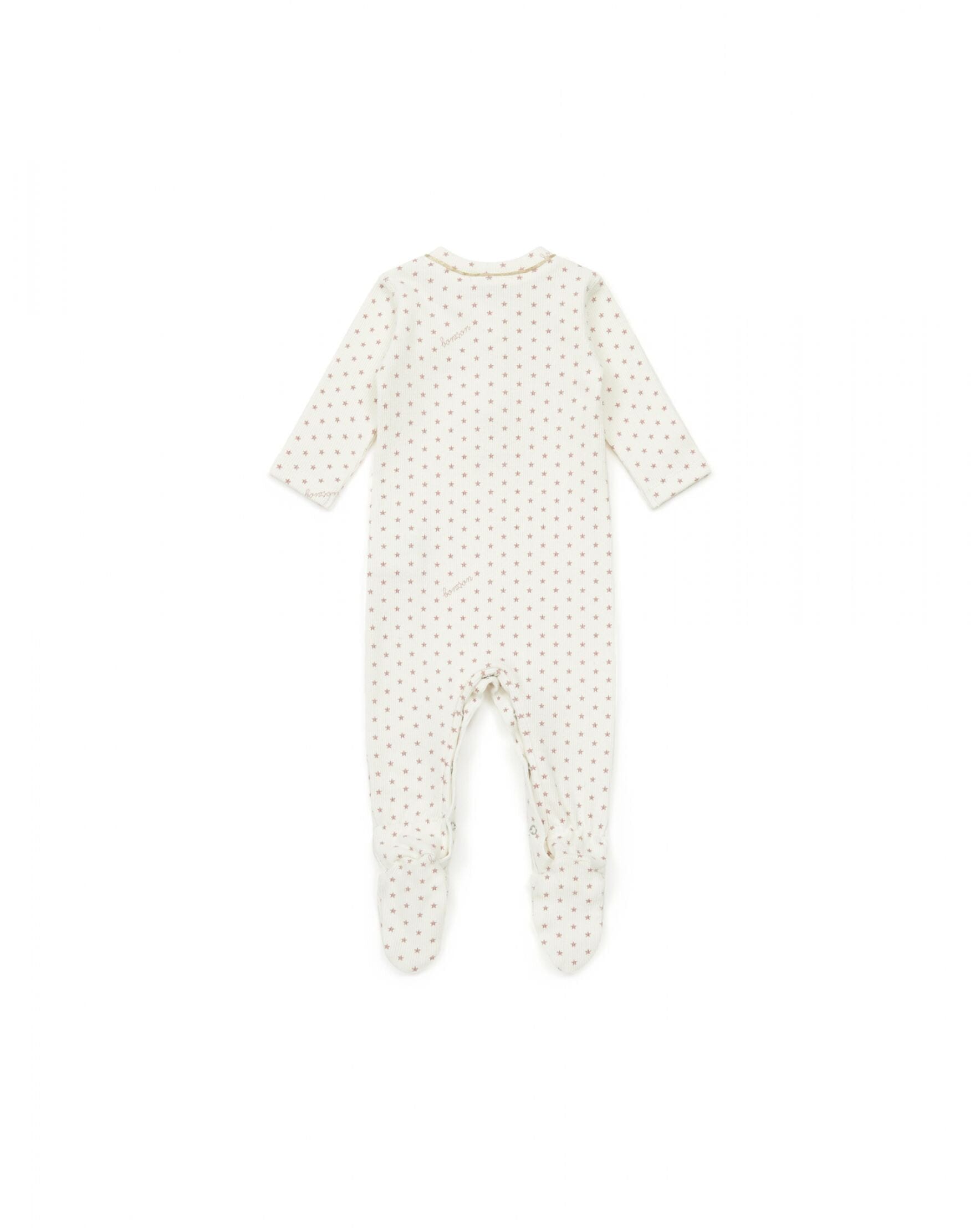 Onesie pyjama met sterrenprint baby - Rose - Bonton