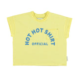 T-shirt - geel met ijsjeprint