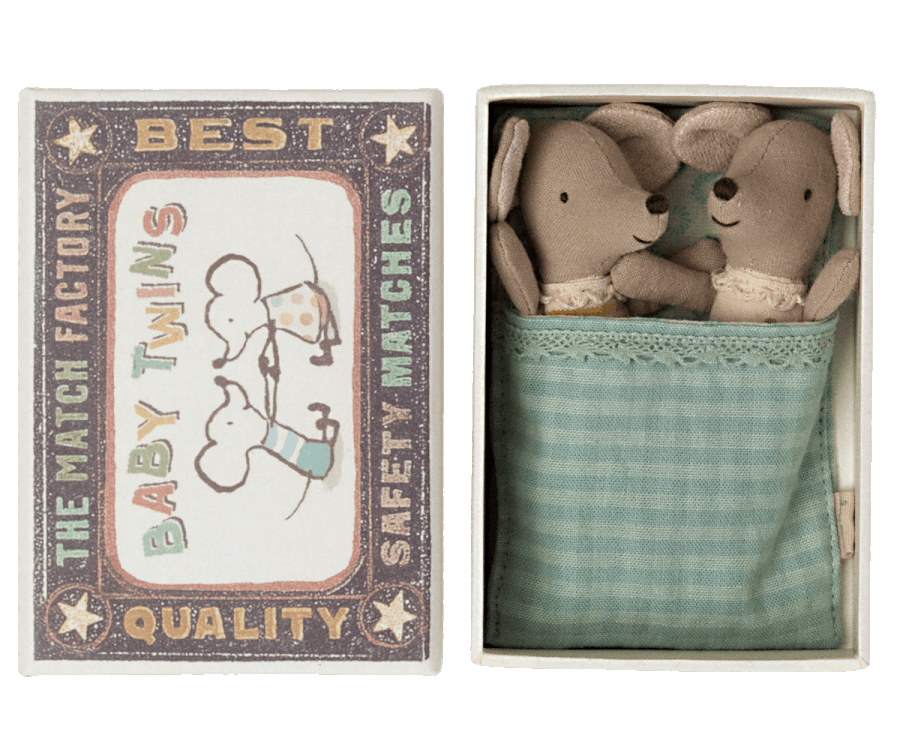 Twin mice in matchbox - Maileg